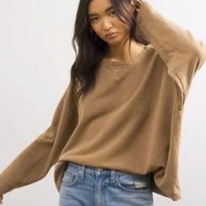 Proof Collective Restructured Sweatshirt in Tan